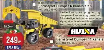 Fjernstyret dumper 6 kanals 1:18