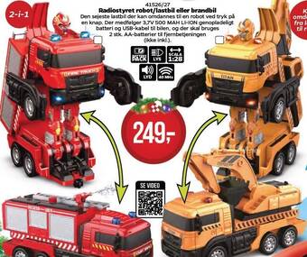MID Hobby Radiostyret robot/lastbil el. brandbil tilbud
