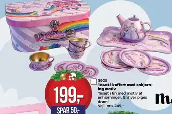 MID Hobby Tesæt i kuffert med enhjørning motiv tilbud