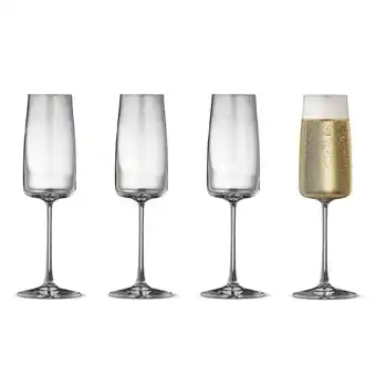 Kop & Kande Lyngby glas zero champagneglas 4 stk. 30 cl tilbud