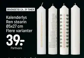 REMA 1000 Ukendt kalenderlys tilbud