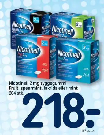 REMA 1000 Nicotinell nikotintyggegummi tilbud