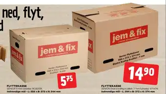 jem & fix Jem & fix flyttekasser tilbud