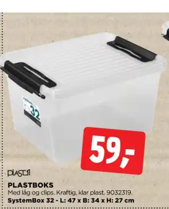 jem & fix Plast1 opbevaringsboks tilbud