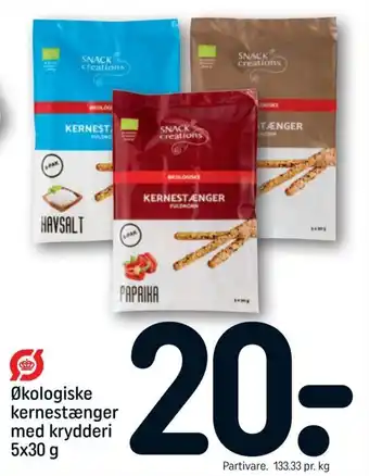 Økologiske Kernestænger 5x30 g