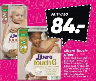 Bilka Libero Touch bleer tilbud