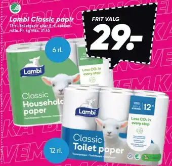 Bilka Lambi Classic papir tilbud