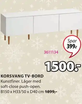 JYSK KORSVANG TV-BORD tilbud