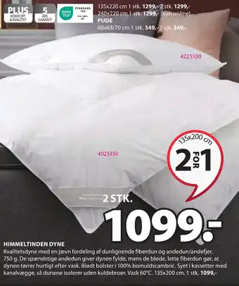 JYSK HIMMELTINDEN DYNE tilbud