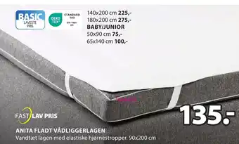 JYSK ANITA FLADT VÅDLIGGERLAGEN tilbud