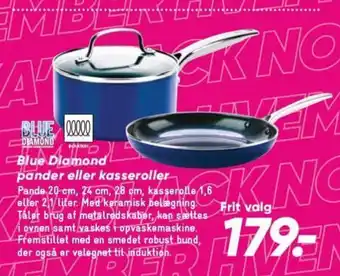 Bilka Blue Diamond pander eller kasseroller tilbud