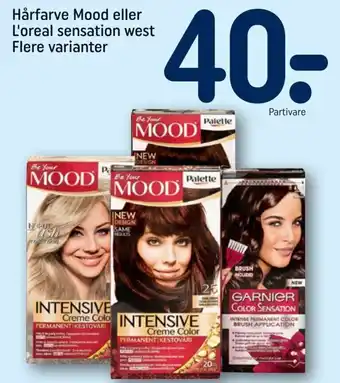 REMA 1000 Hårfarve Mood eller L'Oreal Sensation West tilbud