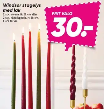 Bilka Windsor stagelys med lak tilbud