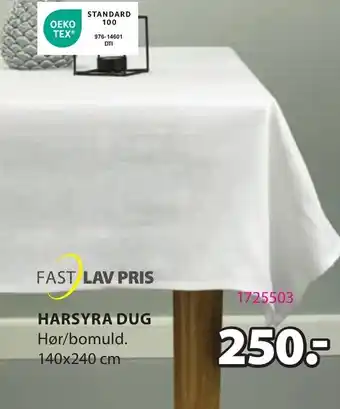 JYSK HARSYRA DUG tilbud