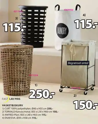 JYSK VASKETØJSKURV tilbud
