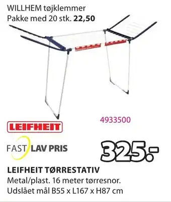JYSK LEIFHEIT TØRRESTATIV tilbud