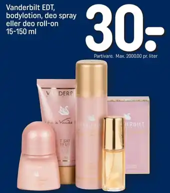 Vanderbilt Edt, Bodylotion, Deo Spray 15-150 ml