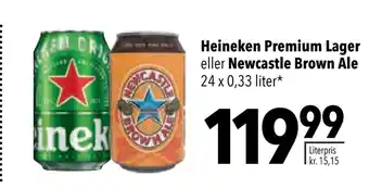 Citti Heineken premium lager eller newcastle brown ale tilbud
