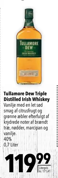 Citti Tullamore dew triple distilled irish whiskey tilbud