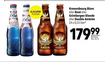 Citti Kronenbourg blanc eller rosé eller grimbergen blonde eller double ambrèe tilbud
