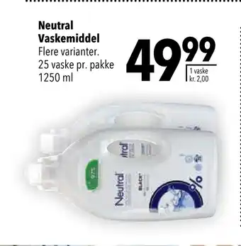 Citti Neutral vaskemiddel tilbud