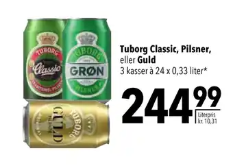 Citti Tuborg classic, pilsner, eller guld tilbud