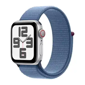 Apple watch se gps + cellular 40 mm sølvfarvet aluminium urkasse med vinterblå sport loop