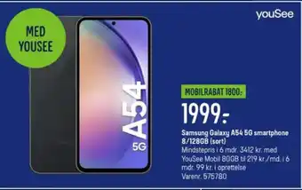 Elgiganten Galaxy a54 mobiltelefon tilbud