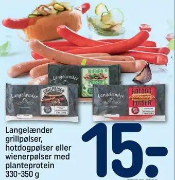 Langelænder Grillpølser,Hotdogpølser 330-350 g