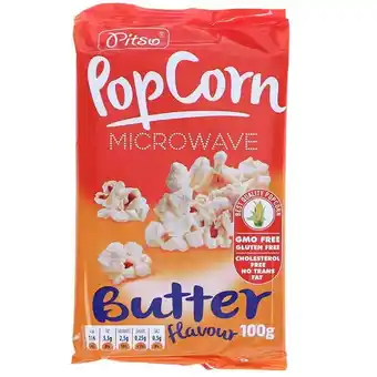 Pitso | 2 x mikro popcorn m. smør | slik & snacks > chips & snacks