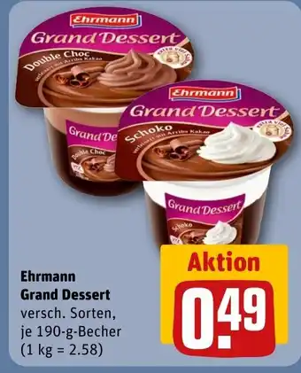 REWE DE Ehrmann Grand Dessert tilbud