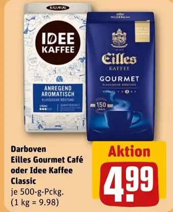 REWE DE Darboven Eilles Gourmet Café oder Idee Kaffee Classic tilbud