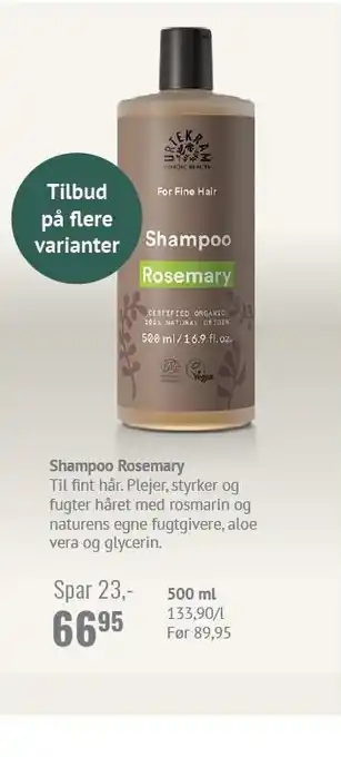 Helsam Shampoo rosemary tilbud