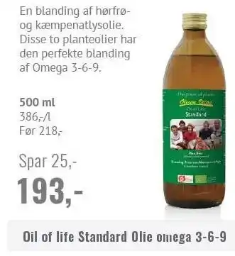 Helsam Oil of life standard olie omega 3-6-9 tilbud