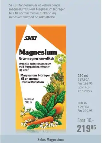 Helsam Salus magnesium tilbud