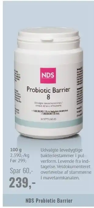 Helsam Nds probiotic barrier tilbud