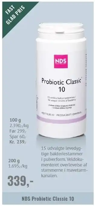 Helsam Nds probiotic classic 10 tilbud