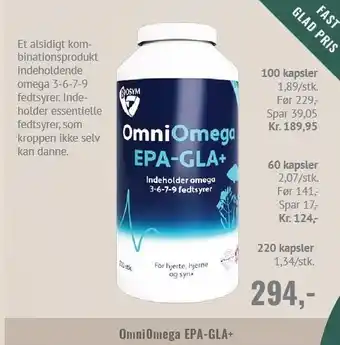 Helsam Omniomega epa-gla+ tilbud