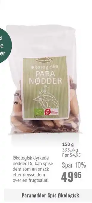 Helsam Paranødder spis økologisk tilbud