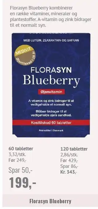 Helsam Florasyn blueberry tilbud