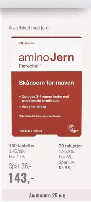 Helsam Aminojern 25 mg tilbud