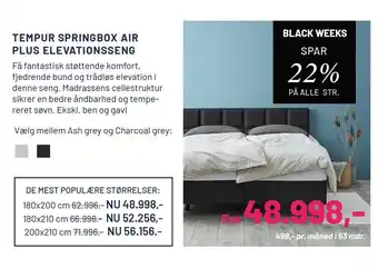 Drømmeland Tempur springbox air plus elevationsseng tilbud