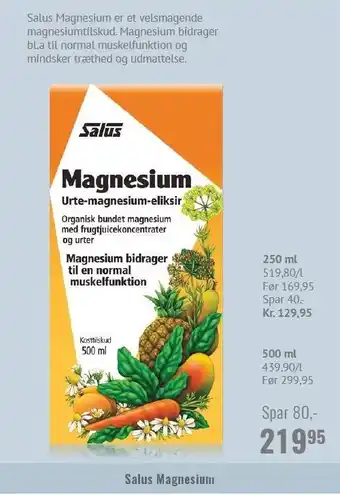 Din Lokale Helsekost Salus magnesium tilbud