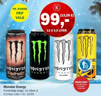 Købmandsgården Monster energy tilbud
