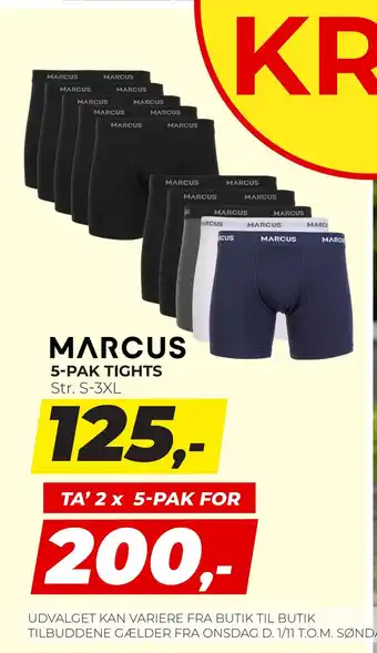 Dansk Outlet 5-pak tights tilbud