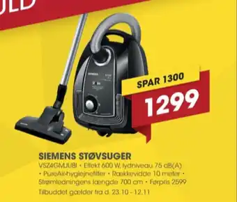 Punkt1 Siemens støvsuger tilbud