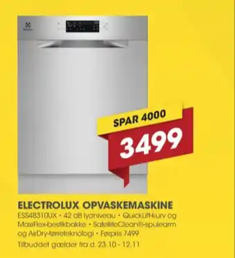 Punkt1 Electrolux opvaskemaskine tilbud