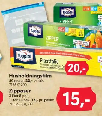 Toppits ziploc husholdningsfilm