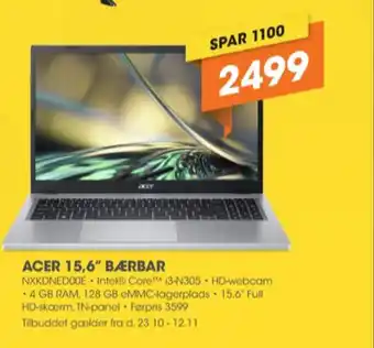 Expert Acer bærbar pc tilbud