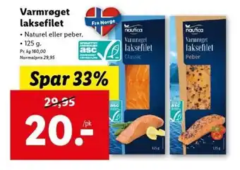Lidl Varmrøget Laksefilet 125 g tilbud